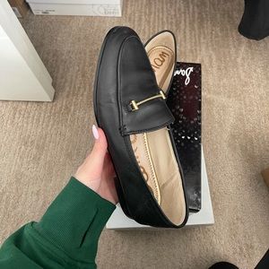 Black leather Sam Edelman loafers